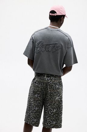 تیشرت طوسی مردانه رگولار Pull & Bear - کد 927631031