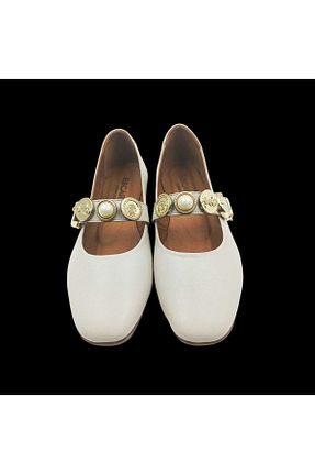 بابت بژ زنانه چرم خالص Escarpinshoes - کد 926360584