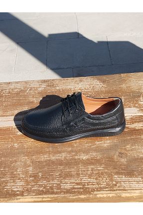 کفش کژوال مشکی مردانه چرم خالص LİCCAS - کد 927635326