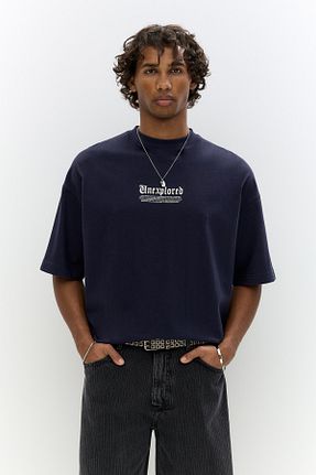 تیشرت سرمه ای مردانه رگولار Pull & Bear - کد 927628439