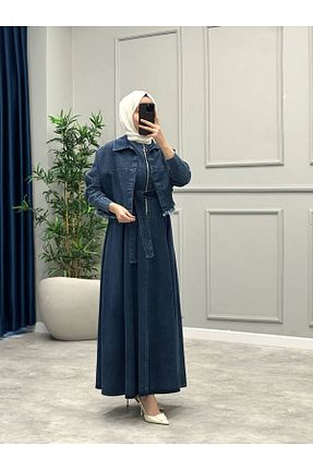 ست بالاتنه و پائین تنه حجاب سرمه ای زنانه رگولار OlaLady - کد 927634650
