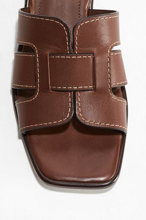 دمپائی قهوه ای زنانه پاشنه کوتاه (1 - 4 سانتی متر) H&M - کد 927650602