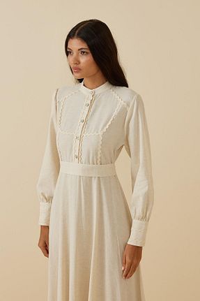 لباس حجاب بژ اورسایز Fahhar - کد 927655393