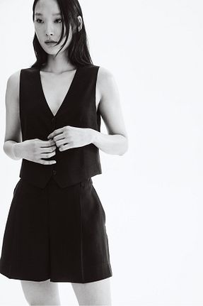 شلوارک و برمودا مشکی زنانه رگولار H&M - کد 927650024