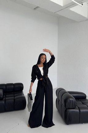 بلوز مشکی زنانه ساده MODA - کد 927667583