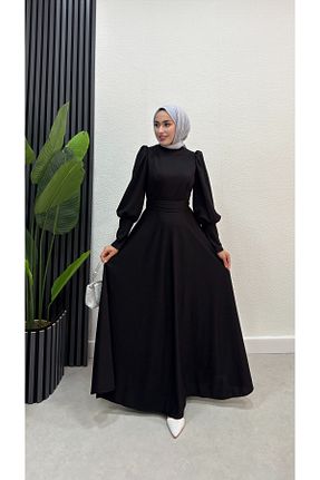 لباس فارغ التحصیلی حجاب مشکی زنانه Prenses modasusev - کد 829368873