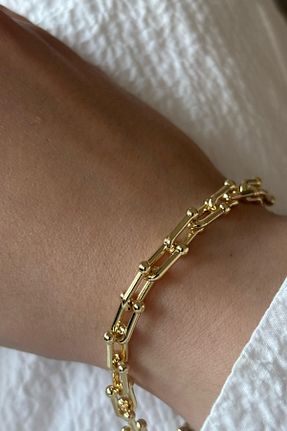 دستبند استیل (فولاد) زرد زنانه پوشش لاکی Leo
