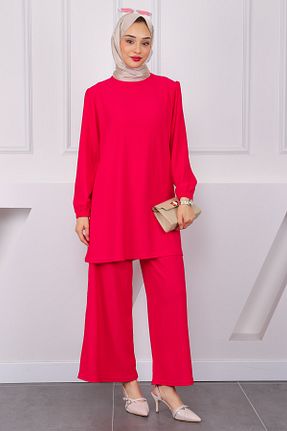 ست بالاتنه و پائین تنه حجاب صورتی زنانه رگولار İmajButik - کد 927680443