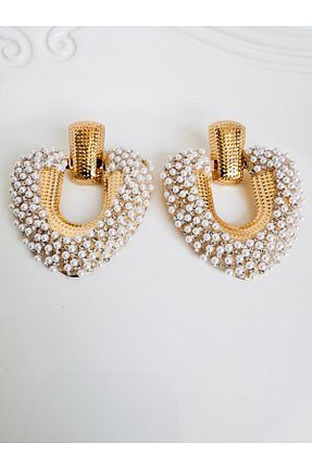 گوشواره جواهر سفید زیرکن DEVİ fashion - کد 927667933