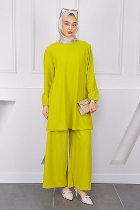 ست بالاتنه و پائین تنه حجاب سبز زنانه رگولار İmajButik - کد 927680698