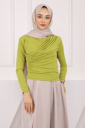 بلوز حجاب سبز زنانه رگولار İmajButik - کد 927678674