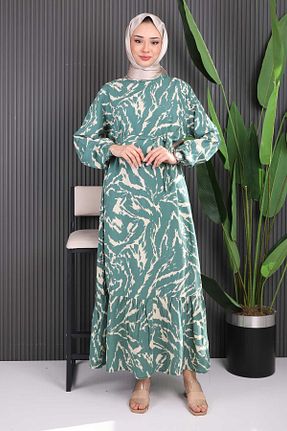 لباس حجاب سبز زنانه رگولار İmajButik - کد 927669508