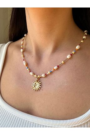 گردنبند مروارید زرد NiAccessory - کد 927692507