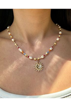 گردنبند مروارید زرد NiAccessory - کد 927692507