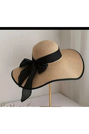 کلاه بژ زنانه حصیر AYSBUTK - کد 710026118