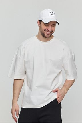 تیشرت سفید مردانه اورسایز Northup - کد 927704379