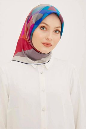 روسری رنگی کرپ ساتن ابریشم Armine - کد 817111750