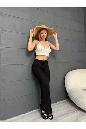 شلوار مشکی زنانه لیکرا Butik - کد 927706381