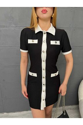 لباس مشکی زنانه بافتنی Butik - کد 927705019