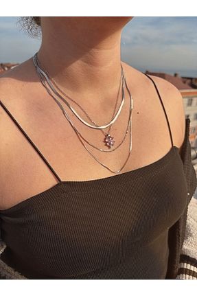 گردنبند استیل ( فولاد ) متالیک زنانه استیل ضد زنگ Ygz Accessories - کد 923656785