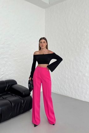 شلوار صورتی زنانه فاق بلند MODA - کد 927520572