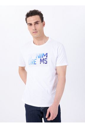 تیشرت سفید مردانه یقه دوچرخه Mustang - کد 927716779