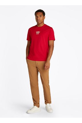 تیشرت قرمز مردانه یقه دوچرخه Tommy Hilfiger - کد 927734778
