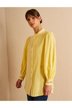 تونیک حجاب زرد زنانه پنبه ای Kayra - کد 927715731