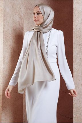 شال قهوه ای زنانه پلی استر Alvina - کد 871312307
