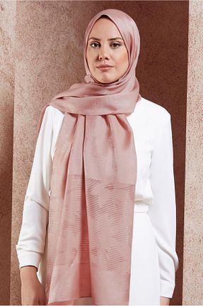شال صورتی زنانه پلی استر Alvina - کد 885823431