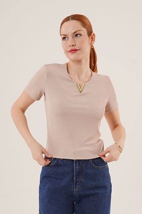 بلوز رنگی زنانه آستین کوتاه Kaplan - کد 927763137