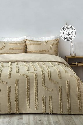 روتختی دونفره قهوه ای پنبه ای Evlen Home Collection - کد 927774205