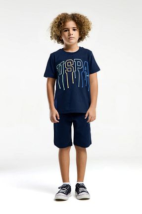 ست لباس راحتی سرمه ای بچه گانه ساده U.S. Polo Assn. - کد 927788215