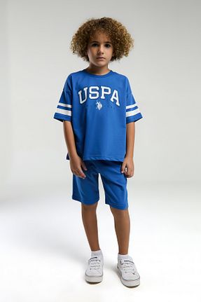 ست لباس راحتی آبی بچه گانه ساده U.S. Polo Assn. - کد 927788202