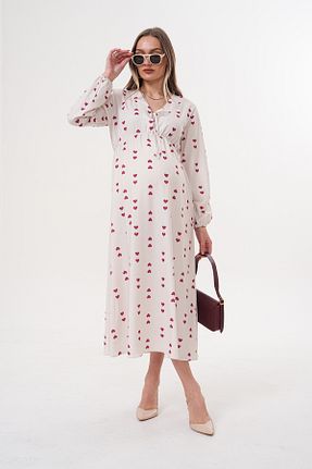 لباس بارداری زرشکی زنانه بافتنی Miss Dünya Lissa - کد 927791257