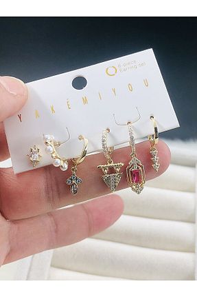 گوشواره جواهر زرد زیرکن DS DİAMONDSHOP - کد 927790540