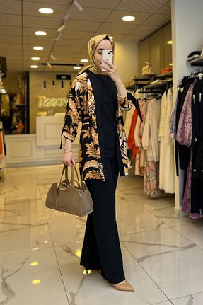 ست بالاتنه و پائین تنه مشکی زنانه پلی استر Vosse - کد 927802946