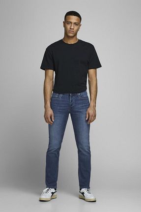 شلوار جین سرمه ای مردانه پاچه تنگ Jack & Jones - کد 4563682