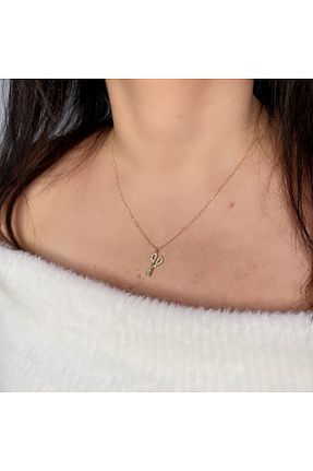 گردنبند طلا رنگی زنانه 14 عیار Kayra Mücevher - کد 927904339