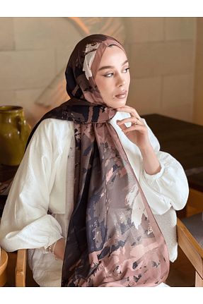 شال قهوه ای زنانه پنبه ای Modakaşmir - کد 927814873