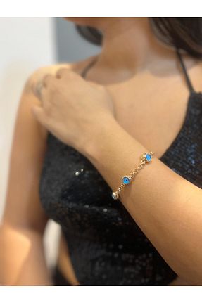 دستبند استیل (فولاد) زرد زنانه استیل (فولاد) MAY AKSESUAR VE TAKI - کد 927813663