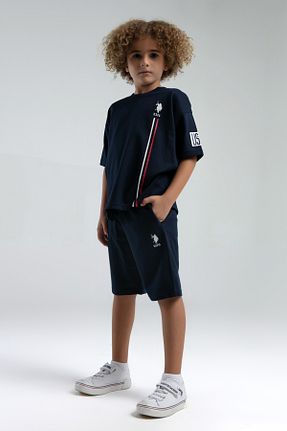 ست لباس راحتی سرمه ای بچه گانه ساده U.S. Polo Assn. - کد 927810898