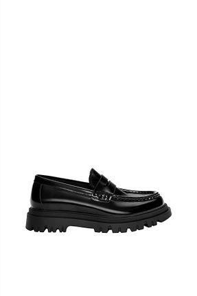 کفش لوفر مشکی مردانه پلی اورتان Pull & Bear - کد 927808964