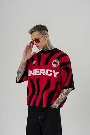 تیشرت قرمز مردانه اورسایز go gang own - کد 927815379
