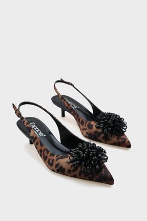 کفش پاشنه بلند کلاسیک قهوه ای زنانه چرم مصنوعی Capone Outfitters - کد 902751681