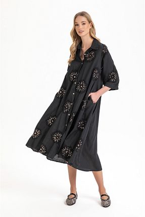 لباس مشکی زنانه بافتنی Glocal - کد 927819197