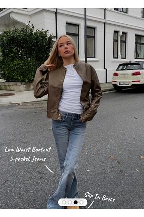 شلوار جین آبی زنانه پاچه اسپانیولی JEANS - کد 927820901