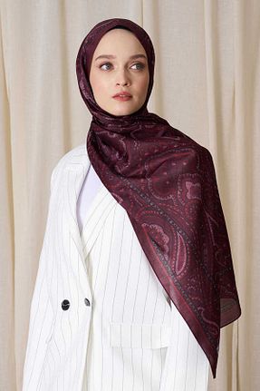 شال زرشکی زنانه پنبه ای Madame Polo - کد 927843354