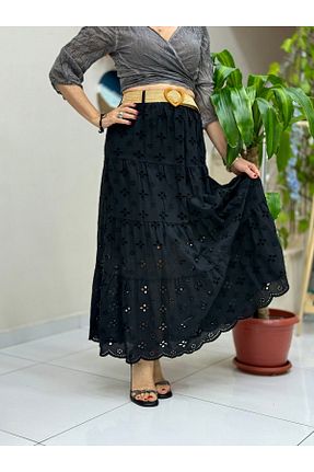 دامن مشکی زنانه پنبه پلی استر Punta Otantik - کد 927841074