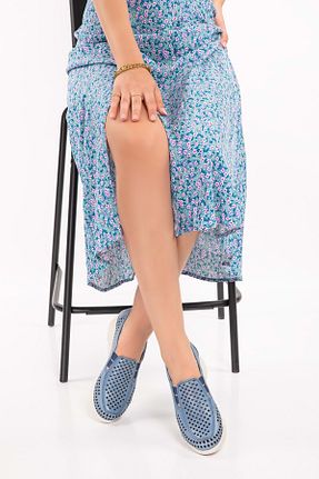 کفش کژوال آبی زنانه چرم خالص Gondol - کد 731702820